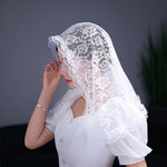 voile mariée dentelle polyester femme traditionnel blanc noir transparent