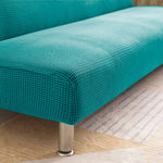 housse canapé extensible tissu jacquard vert petit carreau moderne canapé lit