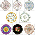 nappe table ronde fleur imprimée imperméable polyester classiqueextérieur maison fêtes blanc rose verte