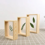 cadres photo bois transparent minimaliste rustique nature deco intérieure vintage feuilles sèches