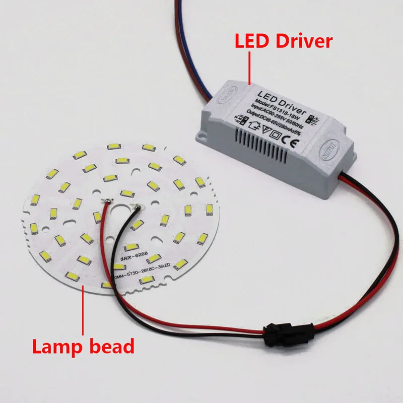 panneau led rond blanc moderne haute luminosité grille câbles éclairage intérieur