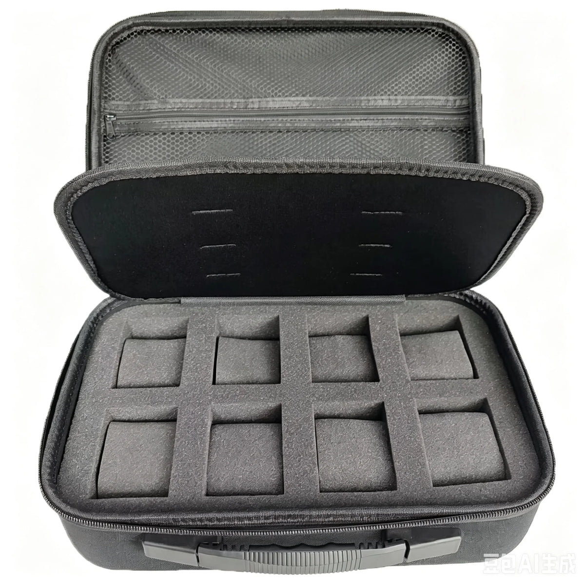 boîte montres noir texturée support moderne 10 15 18 fentes