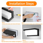 applique murale led moderne noire mur opaque minimaliste chambre cuisine entree