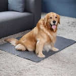 tapis absorbant lavable coton géométrique noir gris moderne petit animal compagnie urinoir