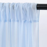 rideau moderne bleu clair uni semi opaque 150x214cm mariage anniversaire
