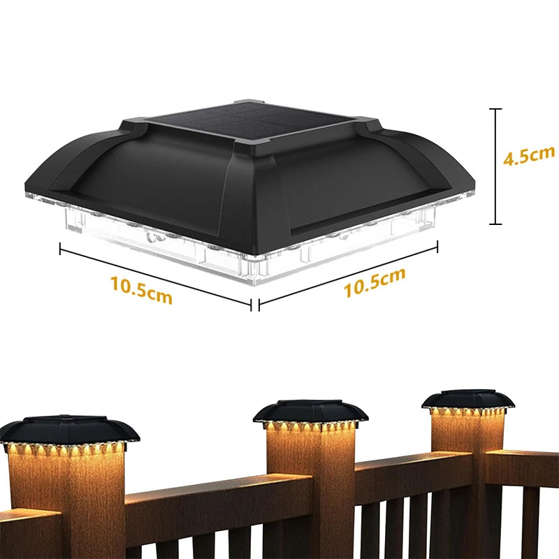 lumière solaire extérieure ip65 moderne colonne bois autoinstallation led étanche jardin nocturne décoration