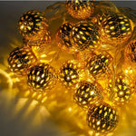 guirlande lumineuse or ajourée moderne 150cm 3v auto batterie fêtes mariage