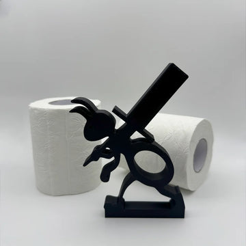 porte rouleau papier toilette forme insecte noir blanc minimaliste moderne