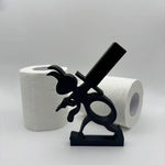 porte rouleau papier toilette forme insecte noir blanc minimaliste moderne