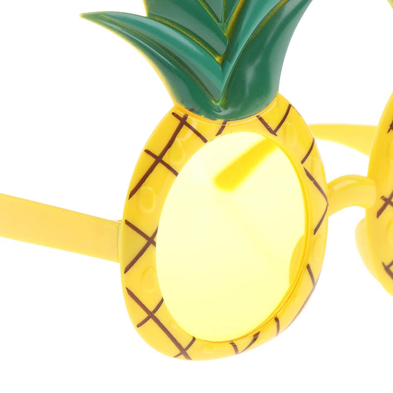 lunettes fantaisie ananas jaune vert imitation fruit tropical éléments decoration