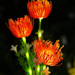 éclairage extérieur solaire fleurs artificielles lumineuses moderne vert rose blanc patio jardin