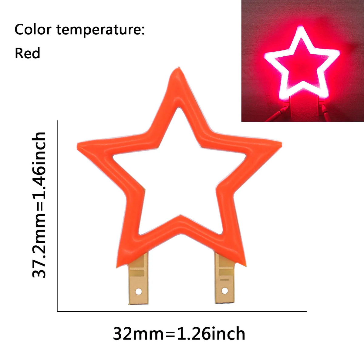 lampe led neon forme étoile clip fixation cable decoration feste