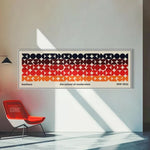 affiche moderne bauhaus géométrique abstraite orange rouge noir blanc salon chambre sans cadre toile