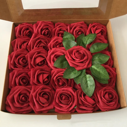 bouquet roses artificielles fleurs décor mariage fête anniversaire décoration maison intérieur fleurs roses orange