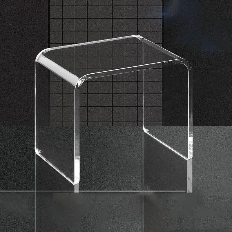 tabouret transparent moderne minimaliste maison meuble multifonctionnel rangement deco chambre salon
