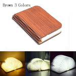 lampe posée livre forme led blanc brun plis pages modernes minimaliste pince centrale recharge