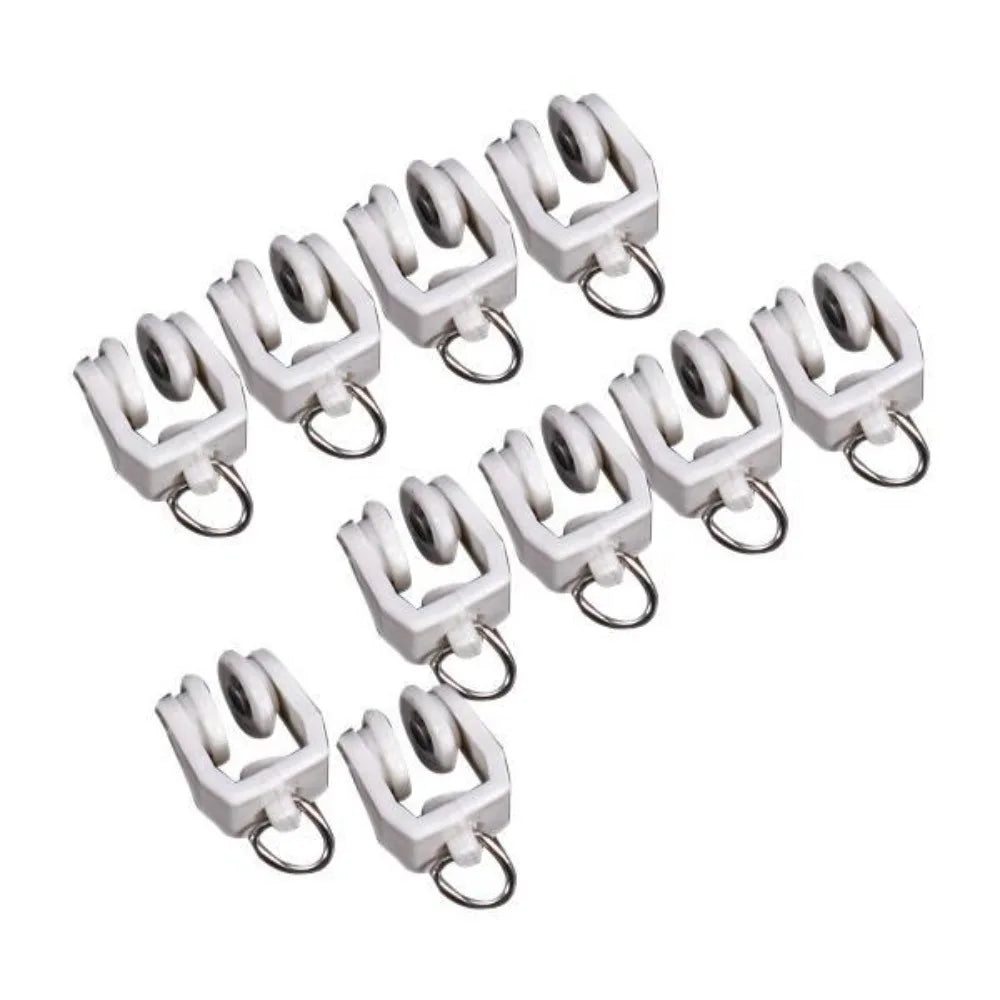 clips rideau blanc modernes rondeles metalliques opaques anneaux