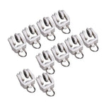 clips rideau blanc modernes rondeles metalliques opaques anneaux