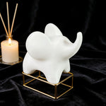 statue éléphant blanc moderne minimaliste décoration 7cm 6cm 29g rond lisse opaque