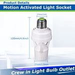 adaptateur douille e27 motion sensor led ampoule moderne utilitaire blanc vert garage escalier