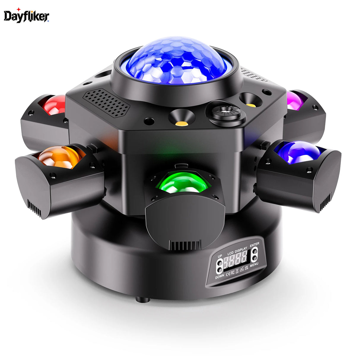 projecteur scène led noir moderne dmx affichage lcd up down