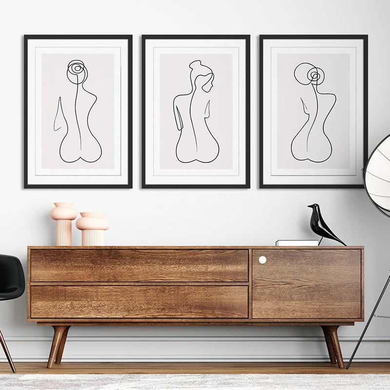 Tableau d'art abstrait dans une chambre avec ambiance douce et apaisante