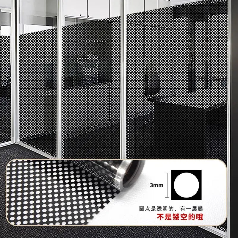 film protection fenêtre transparent points noirs blancs adhésif moderne décoration 60x200cm 90x500cm