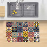 tapis sol moderne patchwork multicolore antidérapant extérieur polyester fleuri 40x60cm 50x80cm