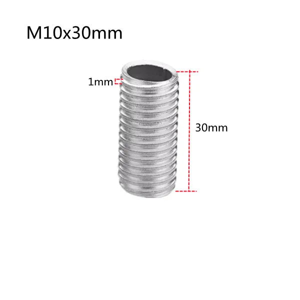 vis filetées argentées filetage régulier industriel 10 pièces M10 10mm 15mm 20mm 25mm 30mm