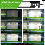 lampe solaire capteur mouvement camping extérieure murale étanche contemporaine jardin sécurité patio led rechargeable
