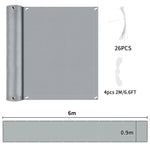 rideau balcon gris foncé moderne opacité 50cm large 2m longueur