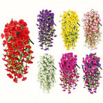 guirlande artificielle fleurs modernes rouge violet jaune rose blanche mariage anniversaire extérieur