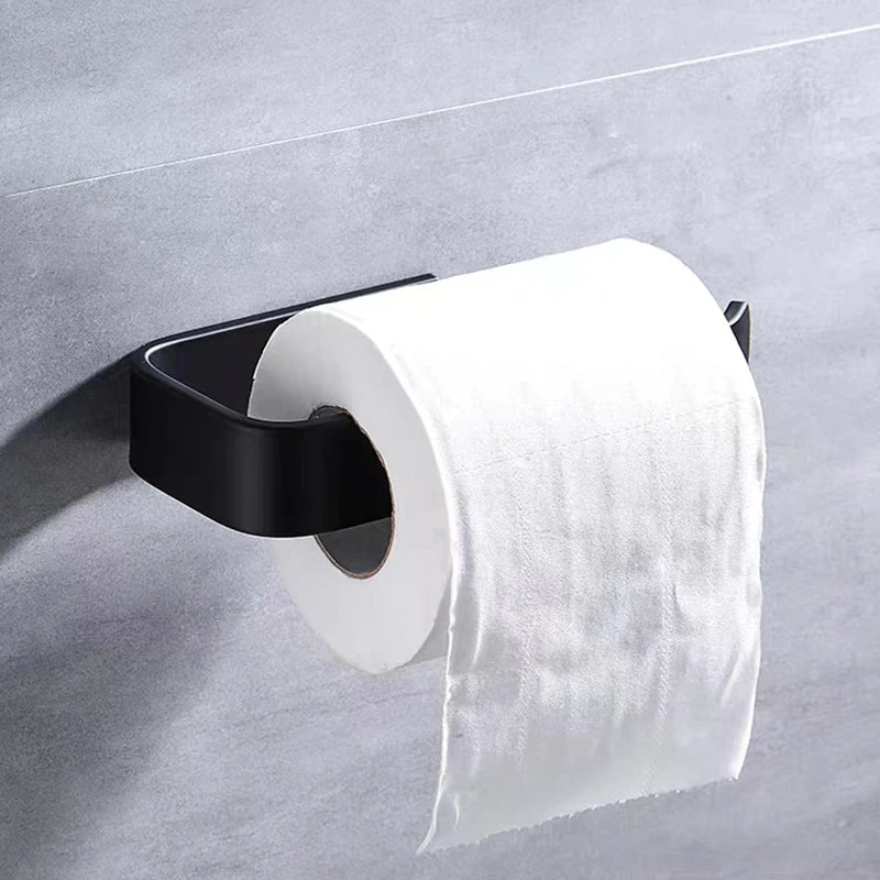 porte serviettes papier adhésif moderne rayures fines beige clair salle bains accessoire rangement rouleaux
