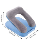 coussin repos forme bleu clair gris confortable ergonomique literie adulte décoration