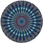 serviette plage ronde motif mandala boho chic coton polyester décorative grande plage été