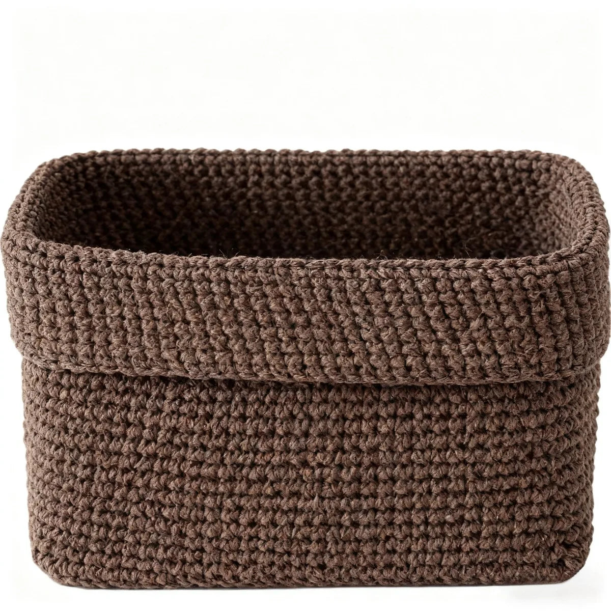 panier marron tissu polyester pliable rangement rustique maison respectueux environnement