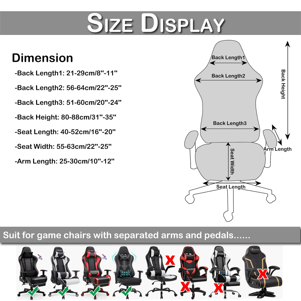 Housse de chaise de bureau en velours extensible 4 pièces couleur rouge