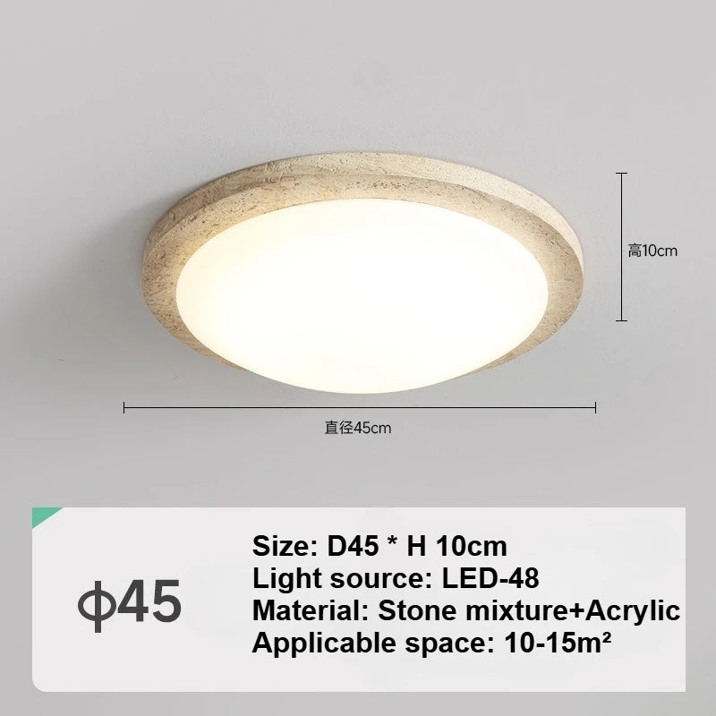 plafonnier led moderne minimaliste beige gris fixé surface tactile