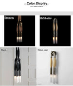 lampe suspension moderne verre bois structure métal noir salon chambre