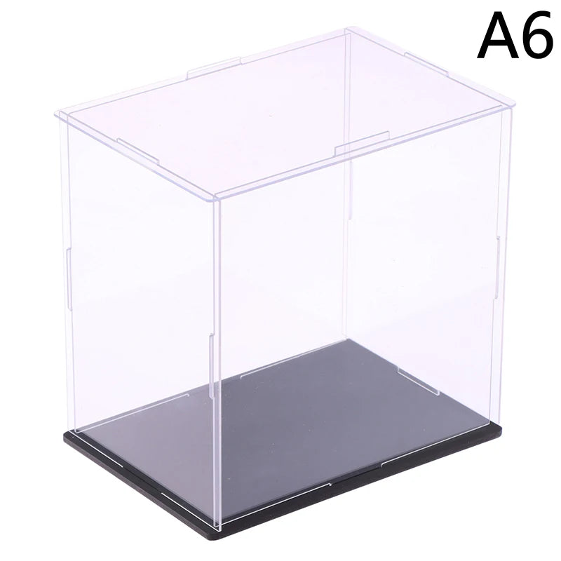 boîte rangement transparente acrylique vitrine protection poussière jouets objets collection moderne