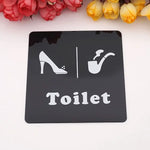 panneau informatif moderne adhésif or noir wifi non fumant toilette 10cm