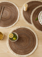 Set de table noir élégant avec design rond