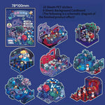 sticker book colorful urban illustrations children cartoon characters paper stickers included
