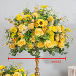 décoration mariage élégante roses jaunes vertes anniversaire baby shower intérieur