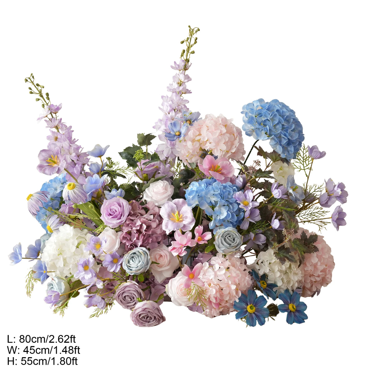 arche mariage fleurs artificielles violet blanc rose bleu classique romantique decoration exterieurintérieur événement festive
