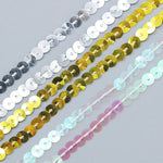 ruban paillettes or argent multicolore moderne festif 910cm polyester brillant 6mm