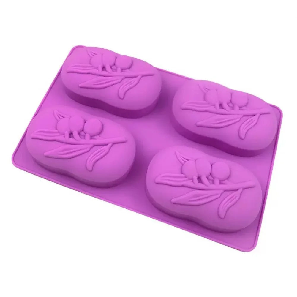 moule silicone savon violet olivier olives artisanal decoratif confection formes bricolage nhà làm