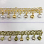 ruban décoratif or argent élégant pendantes motif géométrique classique adhésif vert blanc