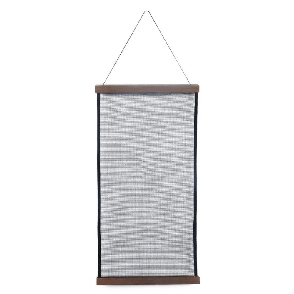 porte bijoux mural bois rustique gris brun clair toile lin multiple utilisation