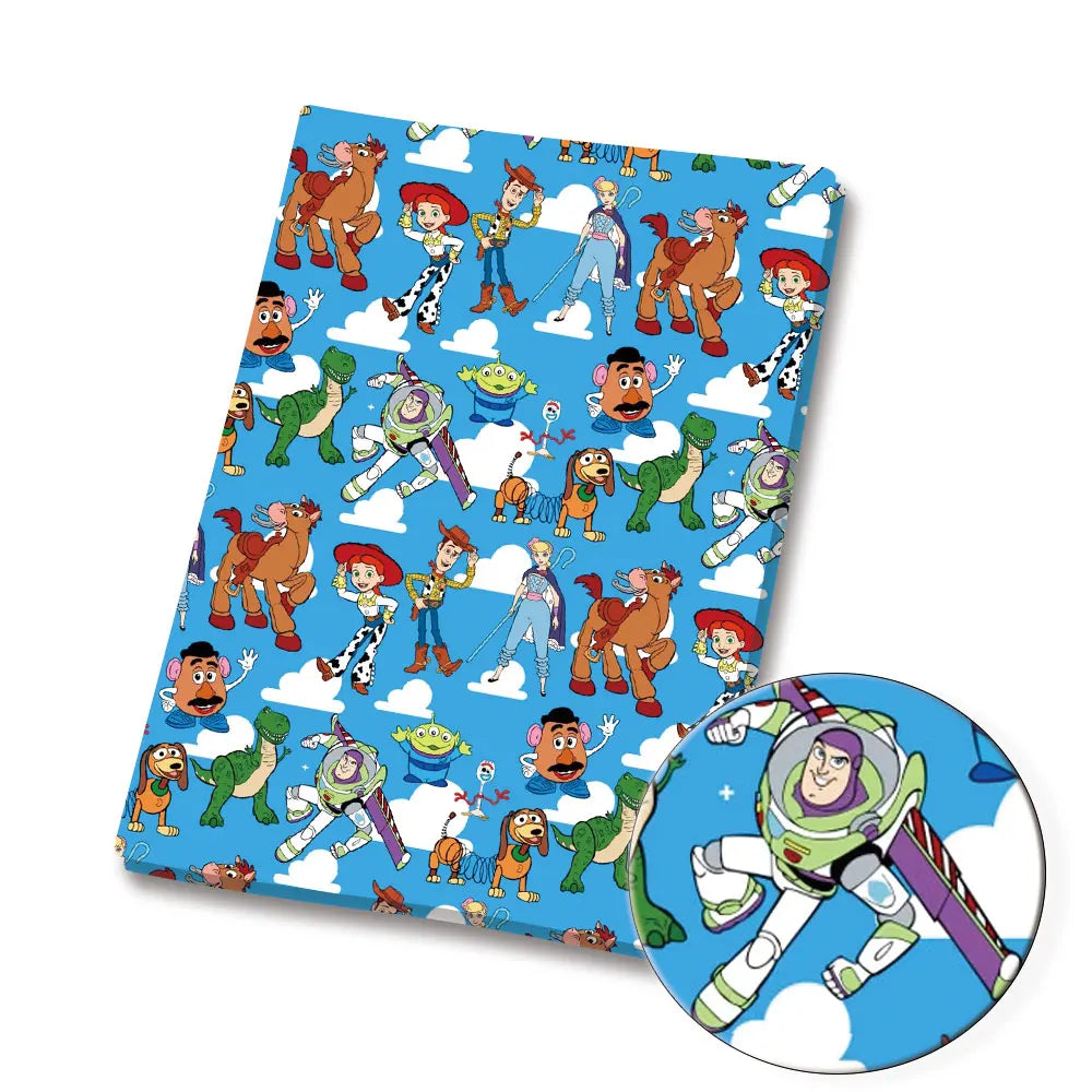 tapis patchwork personnages dessins animés toy story disney princess lion king mickey mouse bleu